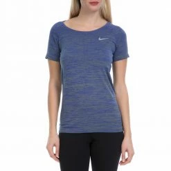 Εξοδος 👍 NIKE Γυναικεία αθλητική μπλούζα NΙKΕ DF KNIT TOP μπλε-πράσινο 😍