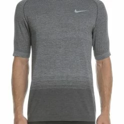 Νέος ✨ Ανδρική κοντομάνικη μπλούζα NIKE DRI-FIT KNIT σκούρο γκρι 👏