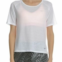Καλύτερη πώληση ❤️ Γυναικεία κοντομάνικη μπλούζα NIKE Dry Miler Breathe λευκή ❤️