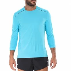 Εξοδος 🔥 Ανδρική μπλούζα για τρέξιμο Nike BRTHE RISE 365 3QTR TCH PCK μπλε ✨