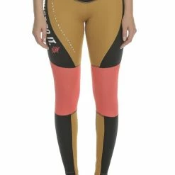 Προϋπολογισμός 🔥 Γυναικείο κολάν Nike Dri-FIT Power Graphic μπεζ-μαύρο 😀