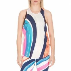 Εξοδος 😍 Γυναικείο τοπ NIKE EVA λευκό μπλε 😉