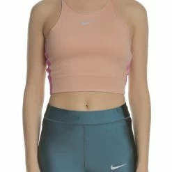 Φτηνός 😉 Γυναικείο αθλητικό Crop Top NIKE σομόν 🎁