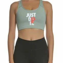 Καλύτερη πώληση ❤️ Αθλητικό μπουστάκι μέτριας στήριξης JDI Nike Rebel Swoosh πράσινο 🎁