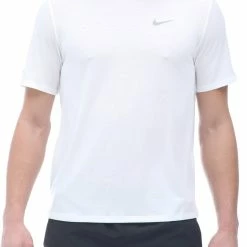 Το φθηνότερο ✨ Ανδρική μπλούζα NIKE DF MILER TOP SS λευκή 😉